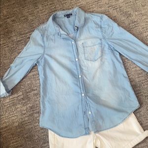 Gap Faded Blue Denim Button Down